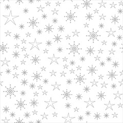 Snowflakes seamless vector pattern