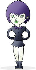 cartoon pretty vampire girl