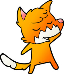 friendly cartoon fox