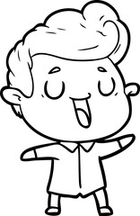 happy cartoon man