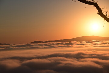 sunrise in the mountains