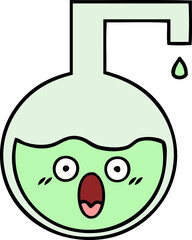 cute cartoon of a science experiment 