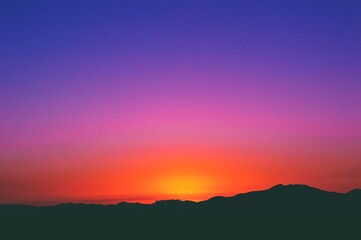 sunset in the mountains