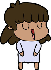 cartoon woman laughing