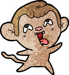 crazy cartoon monkey