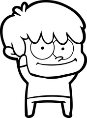 happy cartoon man
