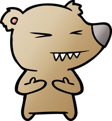 angry bear cartoon
