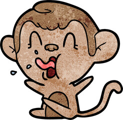 crazy cartoon monkey