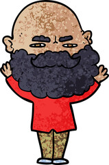 cartoon man with beard frowning
