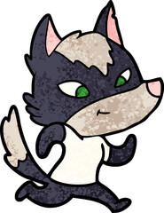 friendly cartoon wolf