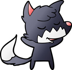 friendly cartoon fox