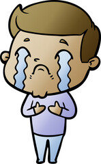 cartoon man crying