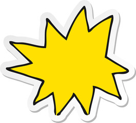 sticker of a cartoon explosion symbol