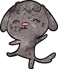 happy cartoon dancing dog