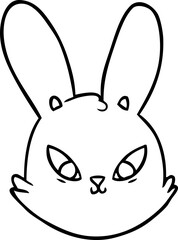 cartoon bunny face
