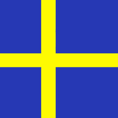 Flag Of Sweden. Used for travel agencies, history books, and atlases. Europe, travel.