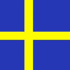 Obraz premium Flag Of Sweden. Used for travel agencies, history books, and atlases. Europe, travel.