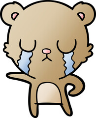 Fototapeta premium crying cartoon bear