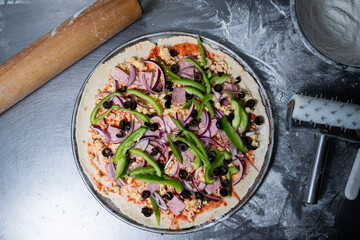 pizza with vegetables