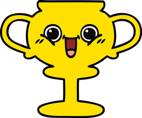 cute cartoon of a trophy