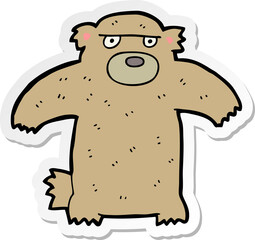 sticker of a cartoon bear