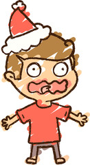 Christmas Man Chalk Drawing