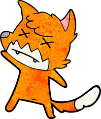 cartoon cross eyed fox