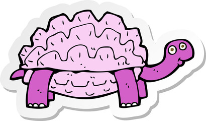sticker of a cartoon tortoise
