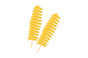 spiral potato chips Illustration design