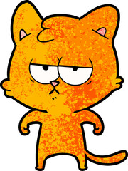 bored cartoon cat