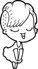 Obraz premium happy cartoon girl