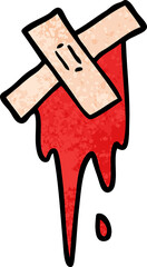 cartoon cut and sticking plaster