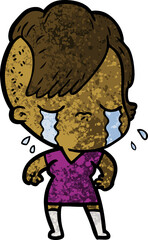 cartoon crying girl