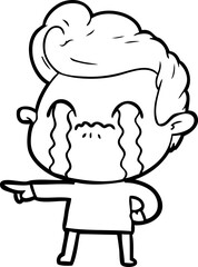 cartoon man crying