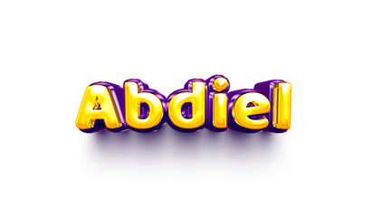 names of boys English helium balloon shiny celebration sticker 3d inflated Abdiel