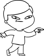cartoon pointing man