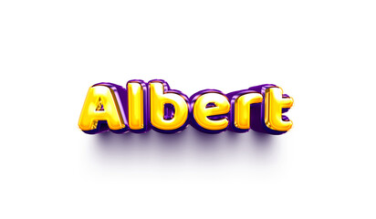 names of boys English helium balloon shiny celebration sticker 3d inflated Albert