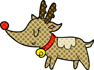 Obraz premium cartoon christmas reindeer