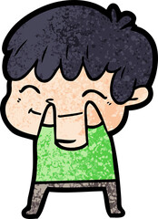 cartoon happy boy