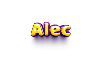 names of boys English helium balloon shiny celebration sticker 3d inflated Alec 