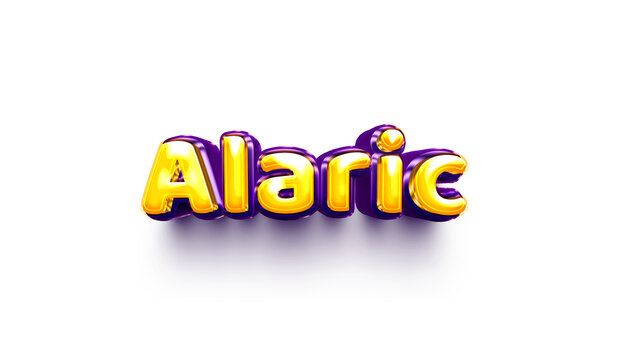 names of boys English helium balloon shiny celebration sticker 3d inflated Alaric