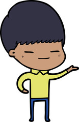 Obraz premium cartoon smug boy