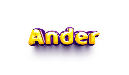 names of boys English helium balloon shiny celebration sticker 3d inflated Ander