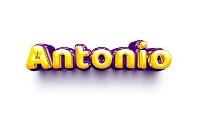 names of boys English helium balloon shiny celebration sticker 3d inflated Antonio