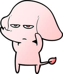 annoyed cartoon elephant