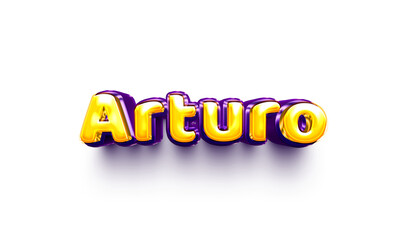 names of boys English helium balloon shiny celebration sticker 3d inflated Arturo