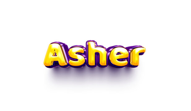 names of boys English helium balloon shiny celebration sticker 3d inflated Asher