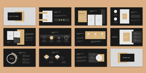 beauty spa therapy presentation layout template 