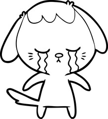cartoon crying dog