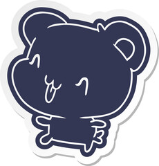 cartoon sticker kawaii cute happy bear